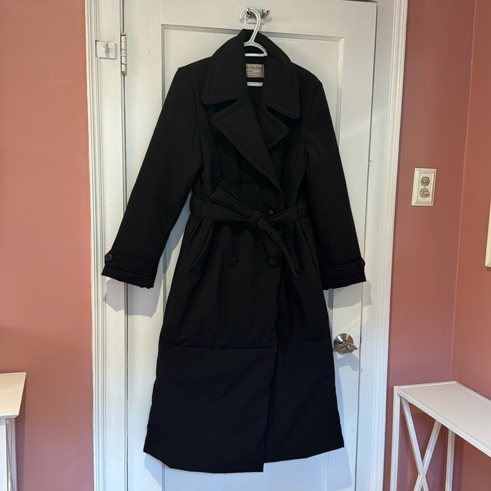 Free People Quilt Puffer Trench Coat